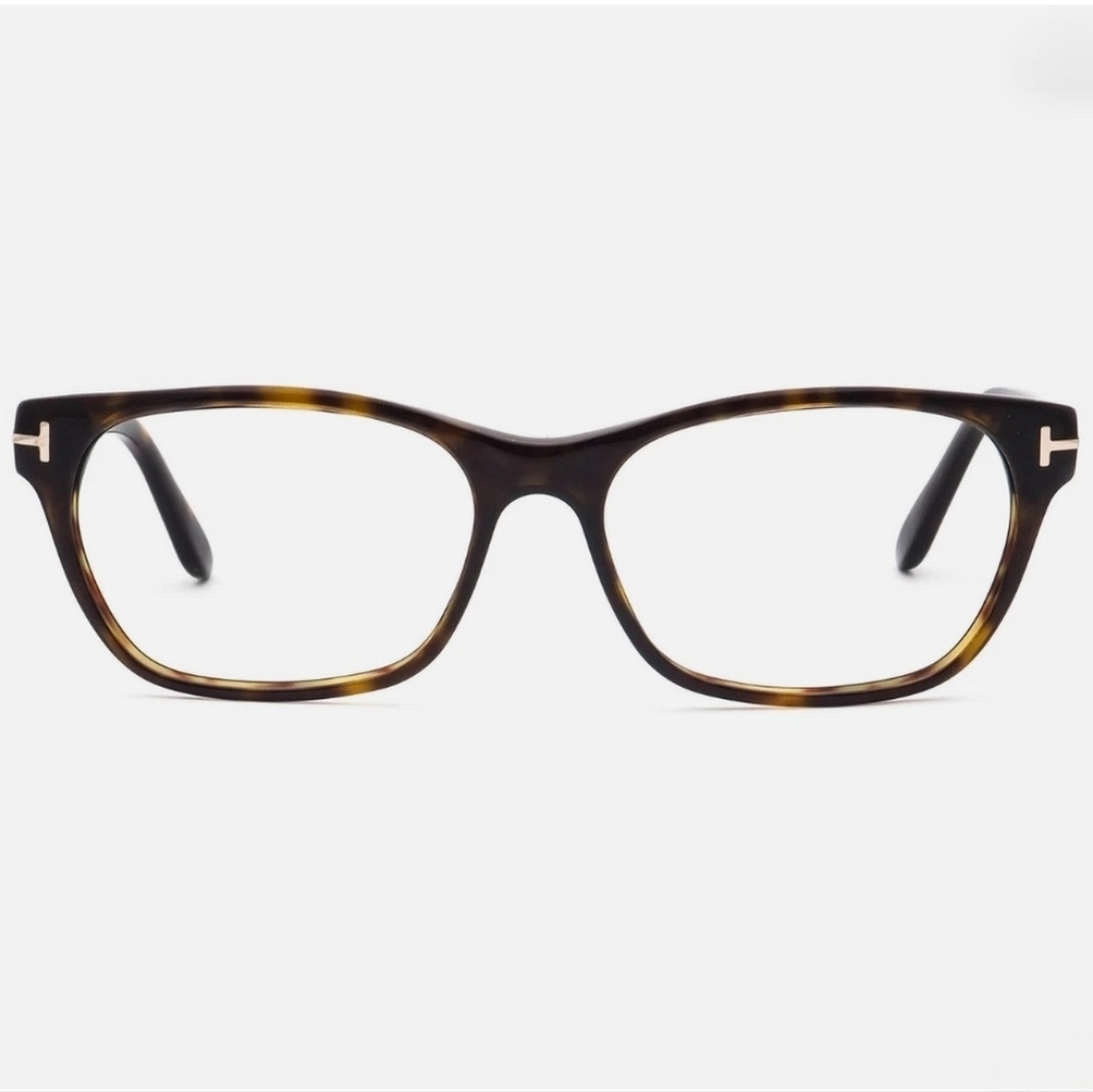 Tom Ford Dark Havana Square Eyeglass Frames - TF5405
